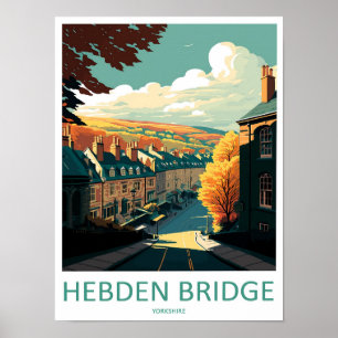 Poster Arte de Parede de Viagem Hebden Bridge Hebden Brid