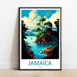 Poster Arte de Parede de Viagem Jamaica Enfeite de Parede