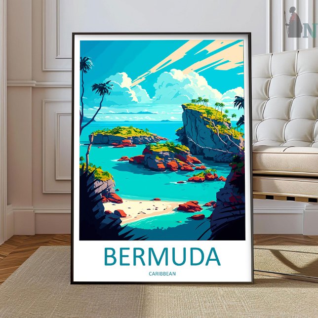 Poster Arte de Parede de Viagem para Bermudas Enfeite de  (Criador carregado)
