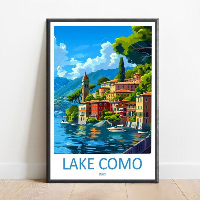 Poster Arte de Parede de Viagem para Lago de Como Lago de (Criador carregado)