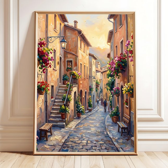 Poster Arte de Parede de Vila Impressionista da Riviera I (Criador carregado)