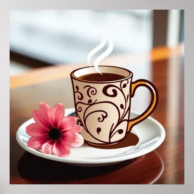 Poster Arte de Parede Decorativa - Canecas #4 (Frente)