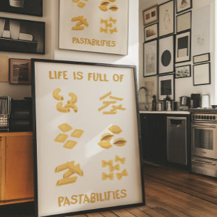 Poster Arte de Parede Divertida de Massa de Cozinha