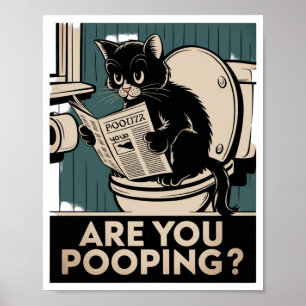 Poster Arte de Parede Divertida - Você Está Fazendo Cocô?
