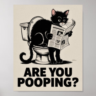 Poster Arte de Parede Divertida - Você Está Fazendo Cocô?