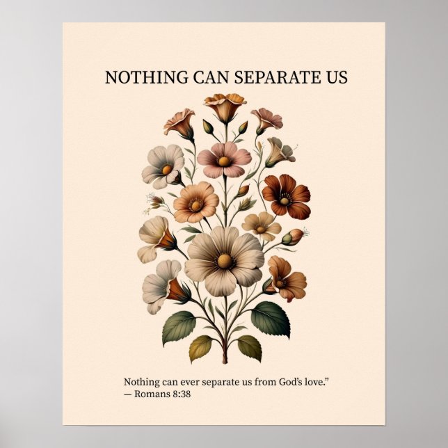 Poster Arte de parede do amor de Deus nada pode separar-n (Frente)