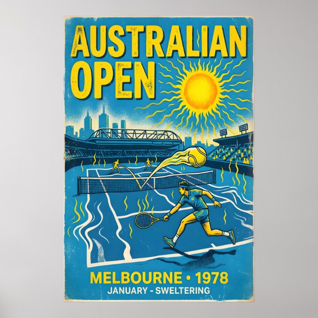 Poster Arte de Parede do Australian Open Pôster de Tênis  (Frente)