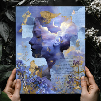 Poster Arte de Parede do Céu Noturno Celestial de Fantasi