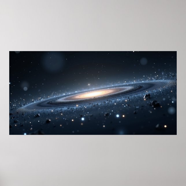 Poster Arte de Parede do Céu Noturno da Galáxia – Espaço  (Frente)