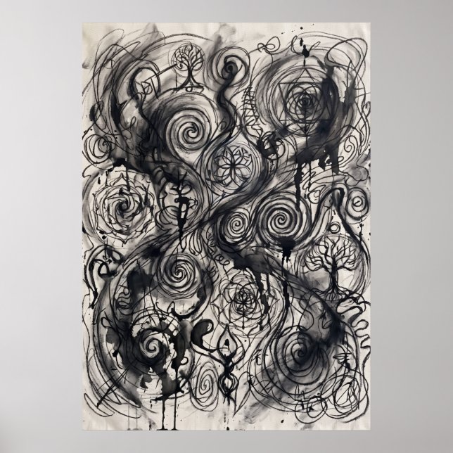 Poster Arte de Parede do Conselho Espiral das Vozes Ances (Frente)