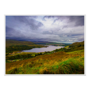 Póster Arte de Parede do Lago da Montanha da Irlanda Foto