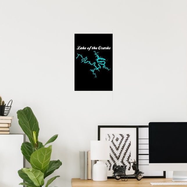 Poster Arte de Parede do Lago dos Ozarks Missouri (Escritório em casa)