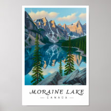 Arte de Parede do Lago Moraine Canadá, Rockies Can