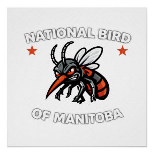 Póster Arte de Parede do Pássaro Nacional de Manitoba
