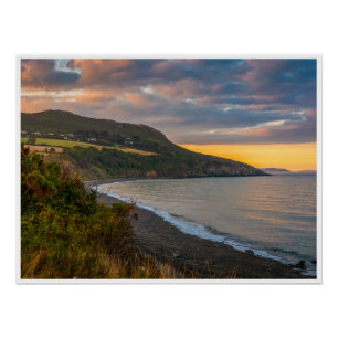 Póster Arte de Parede do Pôr do Sol na Praia de Greystone