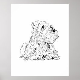 Poster Arte de Parede do Schnauzer Miniatura – Minimalist