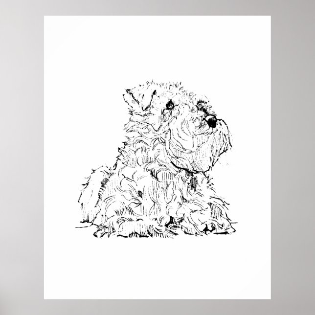 Poster Arte de Parede do Schnauzer Miniatura – Minimalist (Frente)