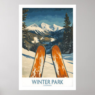 Poster Arte de Parede do Winter Park - Cartaz de Esqui do