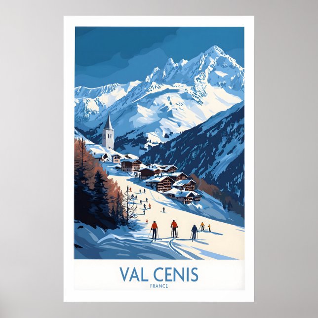Poster Arte de Parede dos Alpes Franceses 1 (Frente)