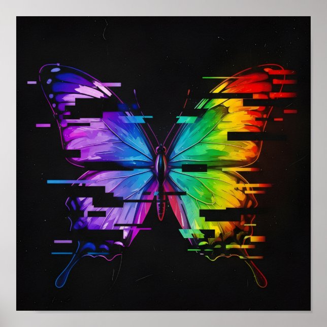 Poster Arte de Parede Efeito Borboleta  (Frente)