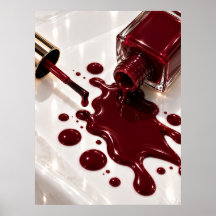 Arte de Parede em Verniz Vermelho Luxo Beleza Glam