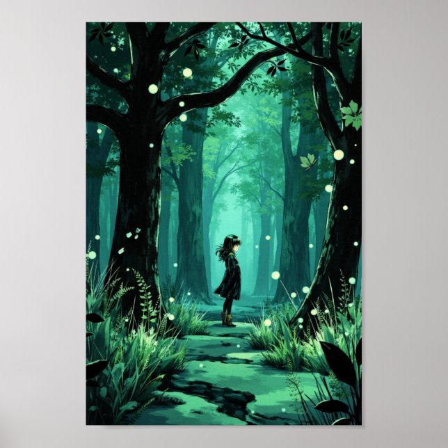 Poster Arte de Parede Espírito Floresta Encantada Anime (Frente)