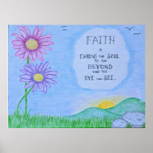 Poster Arte de Parede - Fé Ousa a Alma