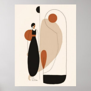Poster Arte de Parede Figurativa de Moda Minimalista Es