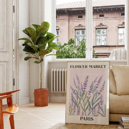Poster Arte de Parede Floral Floral com Flor de Lavanda R