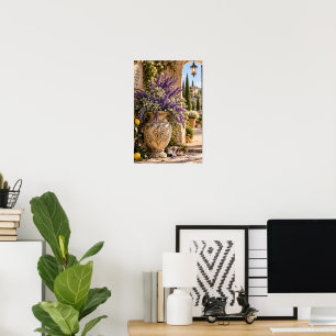 Poster Arte de Parede Floral Lavanda Vintage Elegante – B