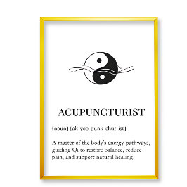 Poster Arte de Parede Fluxo de Qi de Acupuntura para Clín