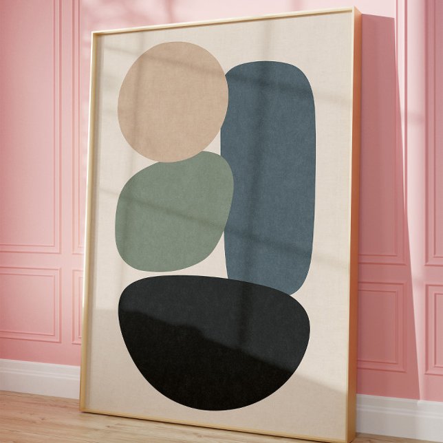 Poster Arte de Parede Geométrica Abstrata Minimalista (Criador carregado)