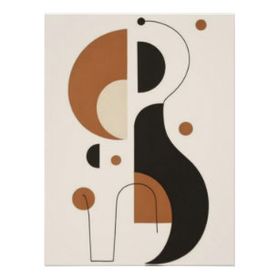 Póster Arte de Parede Geométrica Abstrata   Moderno de Me