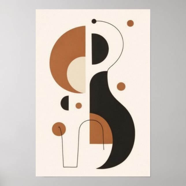 Poster Arte de Parede Geométrica Abstrata | Moderno de Me (Frente)