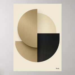 Poster Arte de Parede Geométrica Art Déco de Luxo | Doura
