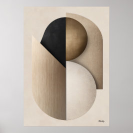 Poster Arte de Parede Geométrica Art Déco de Luxo | Minim