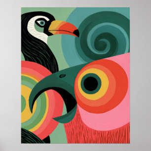 Poster Arte de Parede Geométrica de Tucano Abstrato de Me