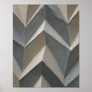 Poster Arte de Parede Geométrica Moderna Cinza Bege Neu