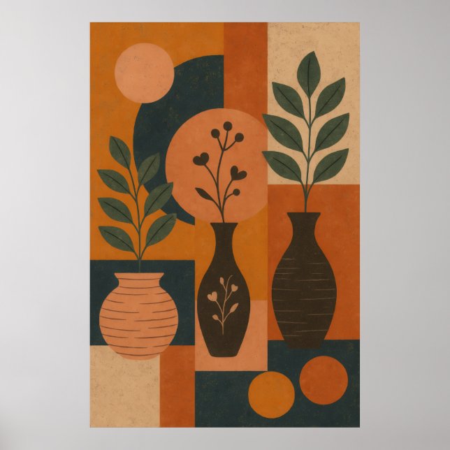 Poster Arte de Parede Geométrico Boho – Post Abstract Min (Frente)