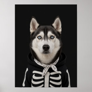 Poster Arte de Parede Husky — Retrato de Estimação Esquel