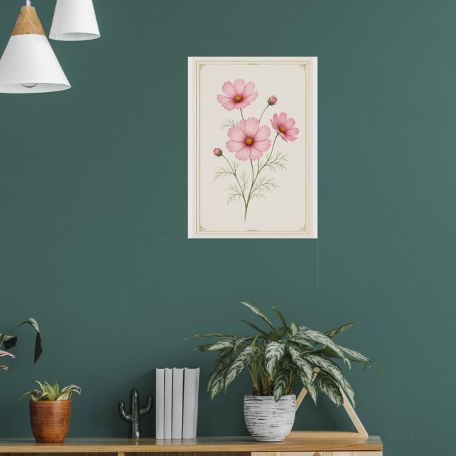 Poster Arte de parede impressa da flor de nascimento de o (Sala de Estar 1)
