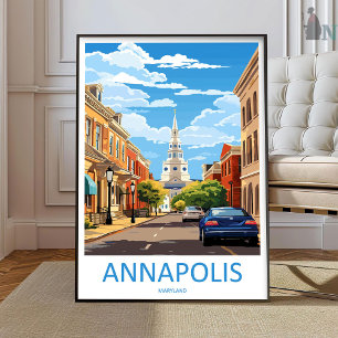 Poster Arte de Parede Impressa Viagem Annapolis Annapolis