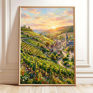 Poster Arte de Parede Impressionista da Normandia em Tela