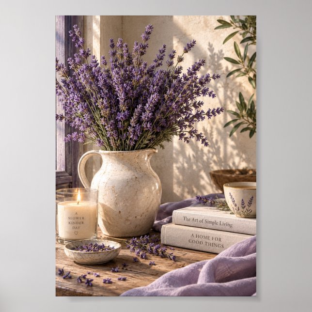 Poster Arte de Parede Lavanda de Viver Devagar | Botânica (Frente)