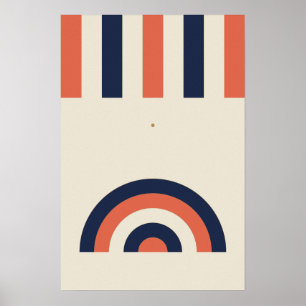 Poster Arte de Parede Listras Arco Neo Deco Ousado