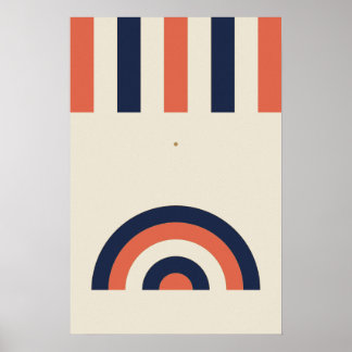 Poster Arte de Parede Listras Arco Neo Deco Ousado