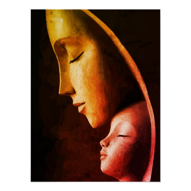 Póster Arte de Parede Mãe e Filho (Frente)