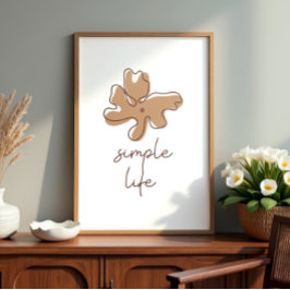 Poster Arte de Parede Minimalismo de Vida Simples
