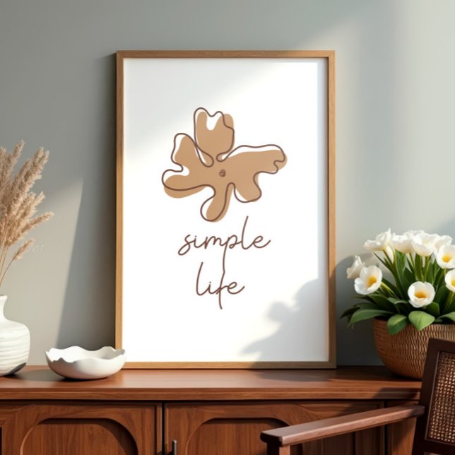 Poster Arte de Parede Minimalismo de Vida Simples (Criador carregado)