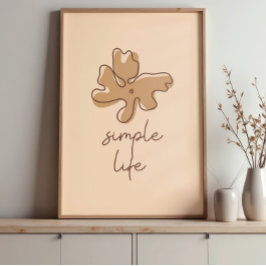 Poster Arte de Parede Minimalismo Simples Vida